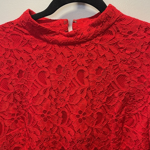 NWT - Never worn - Karl Lagerfeld Red Lace Dress - Mid Length Size 10 - Picture 7 of 7